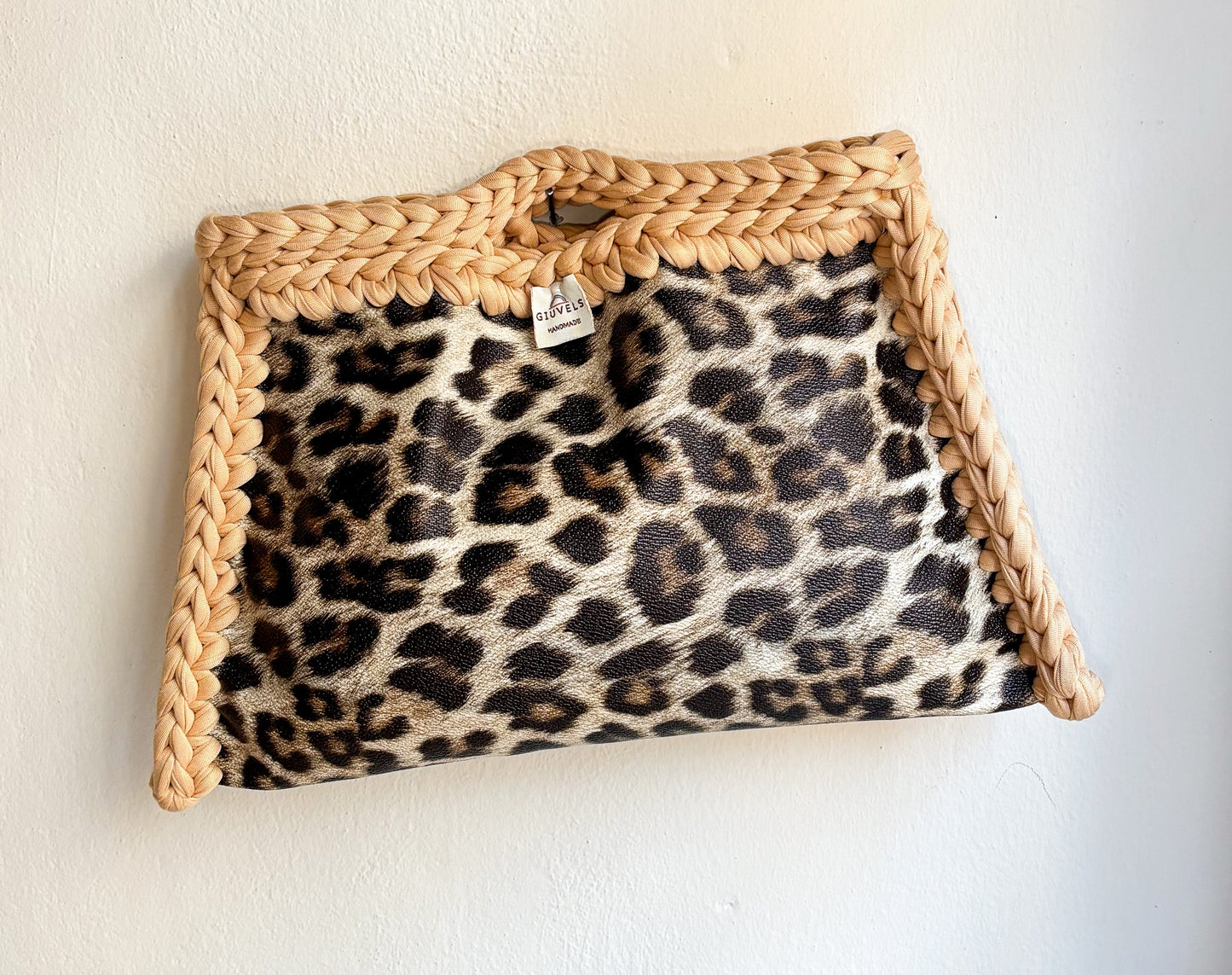 ππ₯ GIUncinetto POCHETTE BIG LEOPARDO con contorno Nocciola
