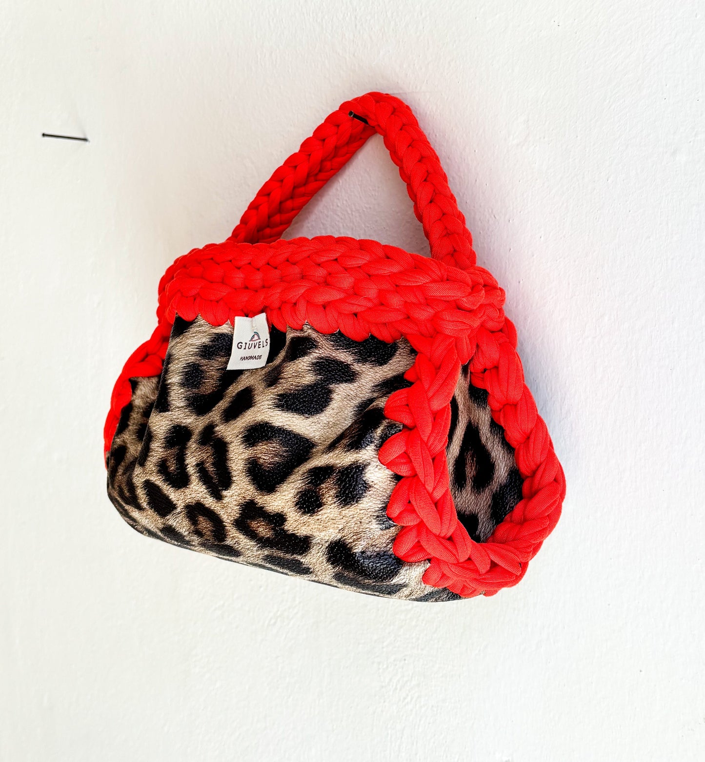 🐆🧡 GIUncinetto OVAL SMALL LEOPARDO con contorno Arancio