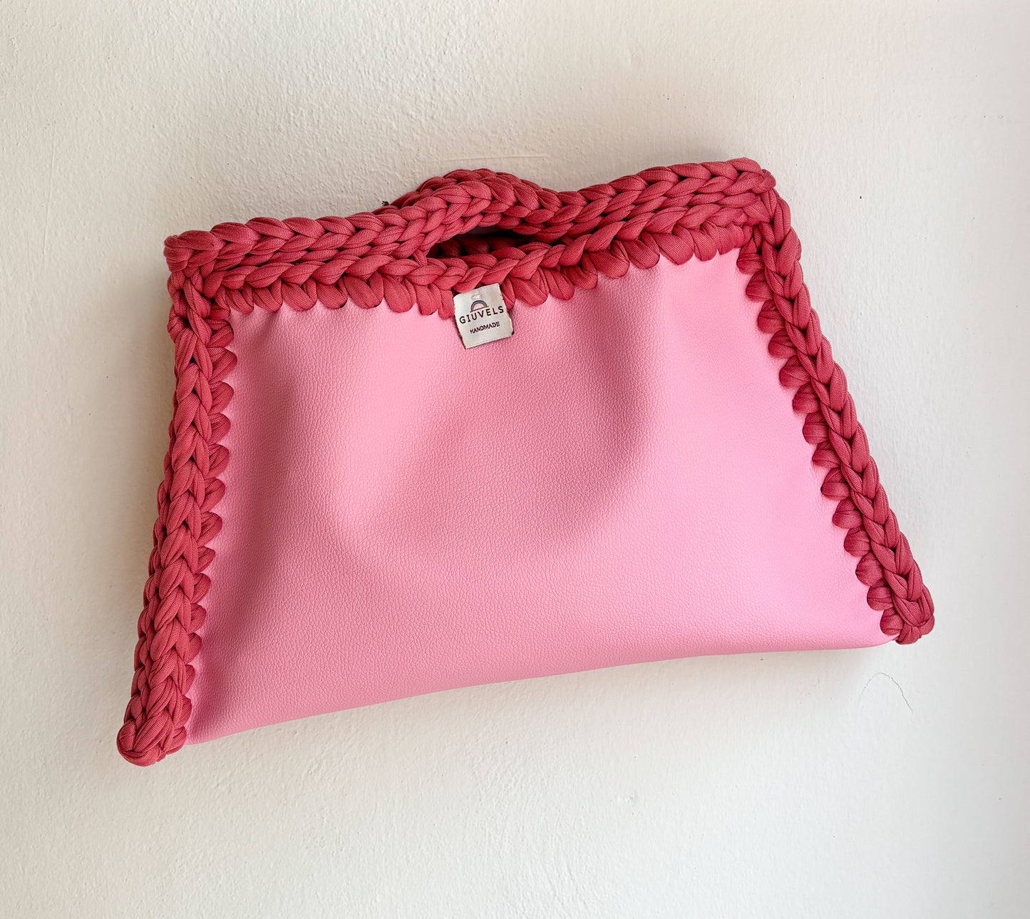 👅🫧 GIUncinetto POCHETTE BIG PINK BABOL con contorno Rosa