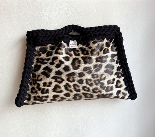🐆🖤 GIUncinetto POCHETTE BIG LEOPARDO con contorno Nero