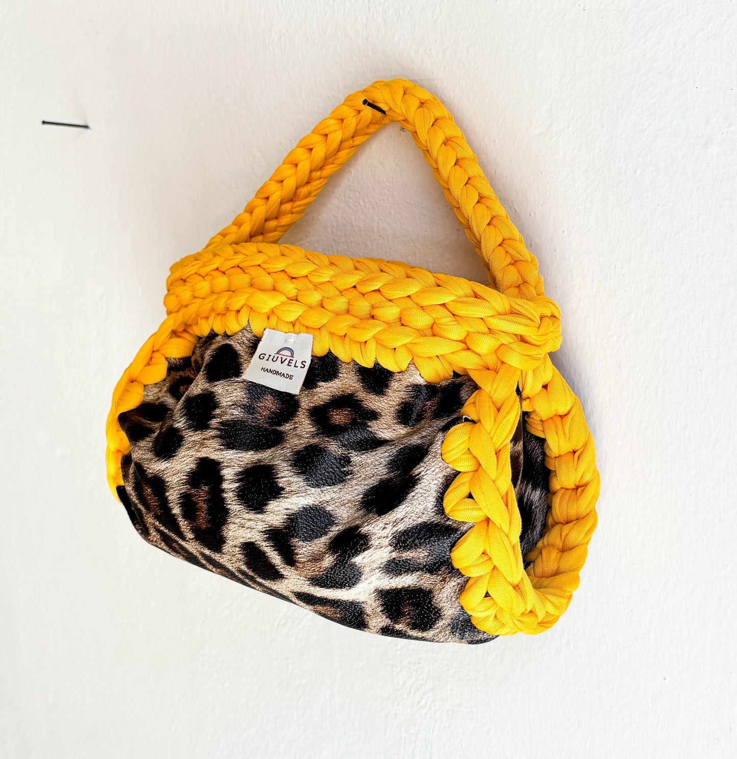 🐆💛 GIUncinetto OVAL SMALL LEOPARDO con contorno Giallo