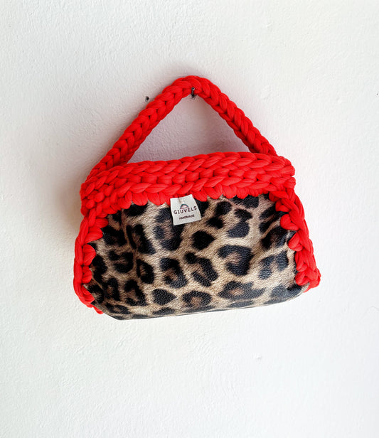 🐆🧡 GIUncinetto OVAL SMALL LEOPARDO con contorno Arancio