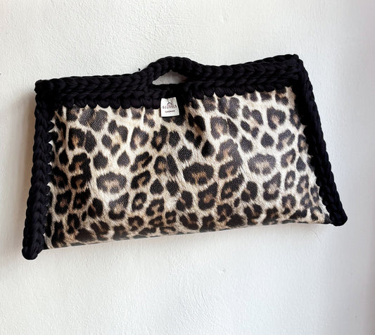 🐆🖤 GIUncinetto MAXI POCHETTE LEOPARDO con contorno Nero